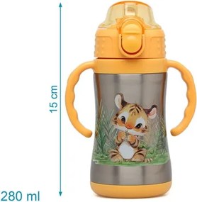 Παγούρι Θερμός με Λαβές Kiokids Lion 280ml +6m