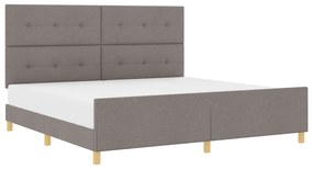 vidaXL Ταπέ Бεζ Κρεβάτι 200x200 εκ Υφάσματος