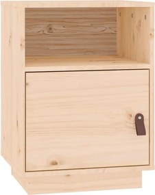 VidaXL Κομοδίνο Λευκό 40 x 34 x 55 εκ. από Μασίφ Ξύλο Πεύκου