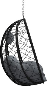 vidaXL Κρεμαστή καρέκλα αυγό Ανθρακί 91,5 x 60 x 110 εκ.