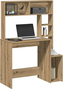 vidaXL Γραφείο με Ράφια Αρτισιανή Δρυς 100x45x140εκ Επεξεργασμένο Ξύλο