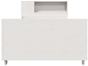 vidaXL Σκελετός Κρεβατιού Χωρίς Στρώμα Λευκό 100x200 εκ. Μασίφ Πεύκο