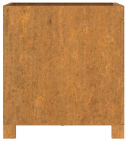 Ζαρντινιέρα με Πόδια Σκουριασμ. 42x30x43 εκ. Ατσάλι από Κορτέν - Καφέ