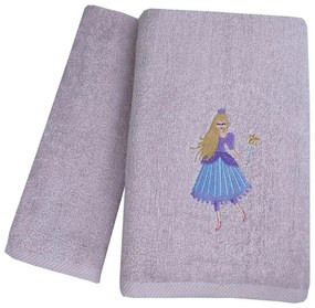 Πετσέτες Βρεφικές Princess (Σετ 2τμχ) Lila Astron Towels Set 70x130cm 100% Βαμβάκι