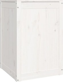 vidaXL Καλάθι Ρούχων Λευκό 44x44x66 εκ από Μασίφ Ξύλο Πεύκου