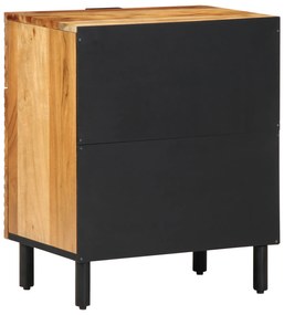 vidaXL Κομοδίνο  50x33x60 εκ Από μασίφ ξύλο ακακίας