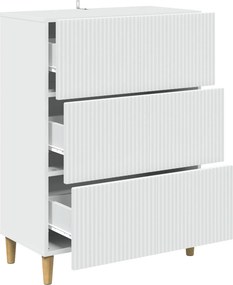 vidaXL Ντουλάπι με Συρτάρια Λευκό 66 x 34,5 x 90 εκ Επεξεργασμένο Ξύλο