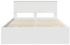 vidaXL Σκελετός Κρεβατιού Λευκό 140 x 200 cm Επεξεργασμένο ξύλο