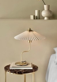Stewehome Μοντέρνο Επιτραπέζιο Φωτιστικό Ομπρέλα Μεταλλικό Χρυσό 29x40 cm