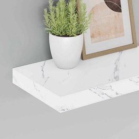 vidaXL Ράφι Τοίχου Επιτοίχιο 2 pcs Λευκό Μάρμαρο 40 x 23,5 x 4 εκ