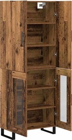 vidaXL Highboard 2 pcs Παλιό Ξύλο 69,5 x 34 x 180 εκ.