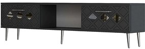 Έπιπλο Τηλεόρασης Dome 475OLV3072 150x29,6x40,6cm Anthracite-Silver