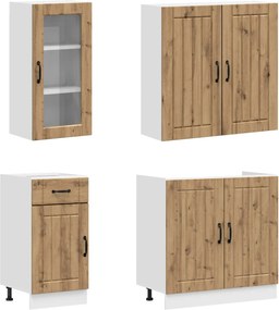vidaXL Μονάδα κουζίνας LUCCA 8 pcs Artisan Δρυς Επεξεργασμένο Ξύλο