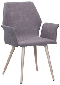 Πολυθρόνα Leto ΕΜ773,3 Grey Σετ 4τμχ Wood, Fabric