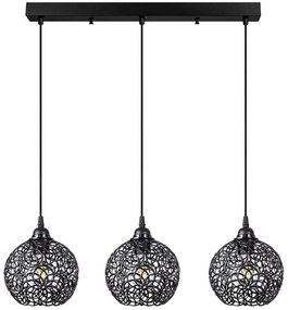 Φωτιστικό Οροφής - Ράγα Hay 942FLG1451 69x17x113cm 3xE27 40W Black Opviq