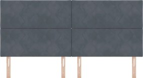 vidaXL Κεφαλάρι Σκούρο Γκρι 200 cm Βελούδο