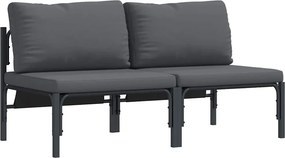 vidaXL Εξωτερικά Έπιπλα 2 Τεμάχιο Ανθρακί 80 x 80 x 71 cm Ατσάλι