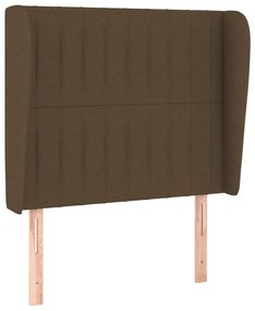 Κεφαλάρι με Πτερύγια Σκούρο Καφέ 83x23x118/128 εκ. Υφασμάτινο 3118171
