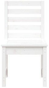 vidaXL Καρέκλες Κήπου 2 τεμ. Λευκές 50x48x91,5 εκ. Μασίφ Ξύλο Πεύκου