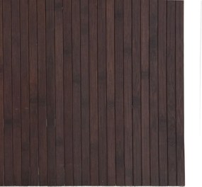 vidaXL Χαλί Ορθογώνιο Σκούρο Καφέ 80 x 300 εκ. Μπαμπού