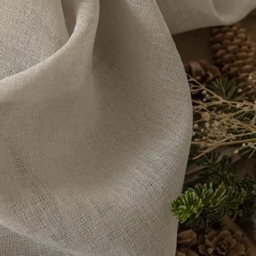 Beauty Home Κουρτίνα γάζα μονόχρωμη με 8 μεταλλικούς κρίκους Fit Art 8447 140x270 Μπεζ