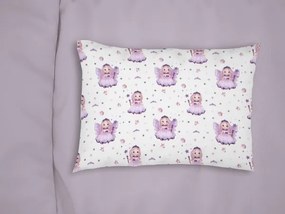 Μαξιλαροθήκη Φανελένια Bebe 35x45εκ. Fairy 86 White-Lilac DimCol