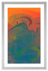 Αφίσα με παρπαστού Αφηρημένο σχέδιο της θάλασσας - 40x60 white
