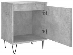 vidaXL Κομοδίνα 2 τεμ. Γκρι Σκυρ. 40x30x50 εκ. από Επεξεργασμένο Ξύλο