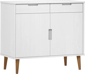 vidaXL Ντουλάπι MOLDE Λευκό 90x40x80 εκ. από Μασίφ Ξύλο Πεύκου