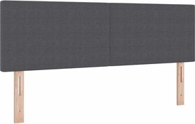vidaXL LED Κρεβάτι με βάθρο Σκούρο Γκρι και Λευκό 140 x 190 cm