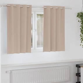 vidaXL Κουρτίνες με κουρτίνες 2 pcs Taupe Πολυεστέρας