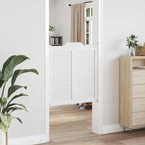 vidaXL Πόρτες Swing 2 pcs Λευκό Μασίφ Ξύλο Πεύκου