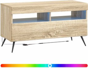 vidaXL Ντουλάπα LED Τηλεόρασης Sonoma Δρυς Επεξεργασμένο Ξύλο