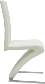 vidaXL Καρέκλες Τραπεζαρίας 4 τεμ. Λευκές από Συνθετικό Δέρμα