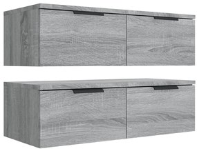 vidaXL Ντουλάπια Τοίχου 2 τεμ. Γκρι Sonoma 68 x 30 x 20 εκ. Επ. Ξύλο