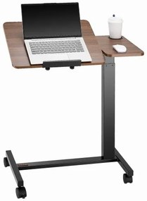 VEVOR Overbed Table Mobile Bed Side Desk with Flip Desktop Wheels &amp; Cup Holder