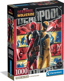 Clementoni Παζλ High Quality Collection Deadpool &amp; Wolverine 1000 τμχ - Compact Box