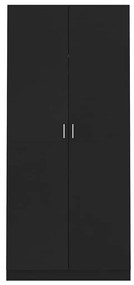 vidaXL Ντουλάπα Μαύρη 90 x 52 x 200 εκ. από Επεξ. Ξύλο