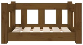 vidaXL Κρεβάτι Σκύλου Μελί 55,5 x 45,5 x 28 εκ. από Μασίφ Ξύλο Πεύκου