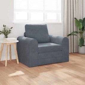 vidaXL Καναπές Κρεβάτι 2 σε 1 Σκούρο Γκρι 98x71x83 εκ. Βελούδο