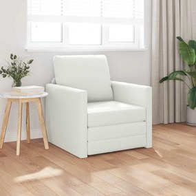 vidaXL Κρεβάτι καναπές 60cm Λευκό Δερματίνη