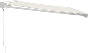 vidaXL Τέντα Πτυσσόμενη Κρεμ 4 x 3 μ. Ύφασμα και Αλουμίνιο