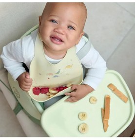 Mamas &amp; Papas Σαλιάρες Σιλικόνης Σετ 2τεμ Dino Teal