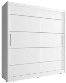 Ντουλάπα Συρόμενη 24113-MJalu-180 Χρώμα Λευκό  180x200x62cm