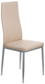 Καρέκλα Viva μέταλλο-PU cappucino-γκρι πόδι 42x48x98