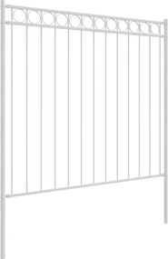 vidaXL Στοιχείο Φράχτη ASSEN 170 x 200 εκ. Ατσάλι Λευκό