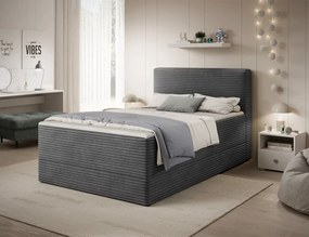 Επενδυμένο Κρεβάτι Mitalo-Ανθρακί-140 x 200