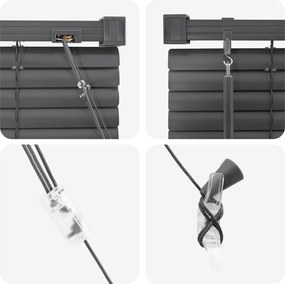 vidaXL Βενετσιάνικη Σκίαση Ασημί Γκρι 150 x 50 cm PVC