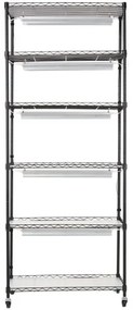 VEVOR DIY Plant Stand with Grow Lights 6 Tiers 192W 70.9&quot; Tall Plant Grow Shelf