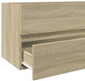 Ντουλάπι Μπάνιου με Καθρέφτη Sonoma δρυς 80x38,5x45 εκ. - Καφέ